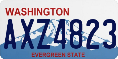 WA license plate AXZ4823