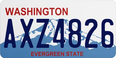 WA license plate AXZ4826