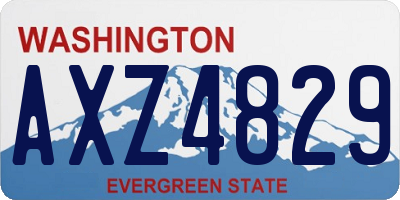 WA license plate AXZ4829