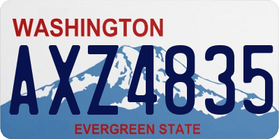 WA license plate AXZ4835