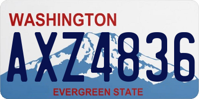 WA license plate AXZ4836