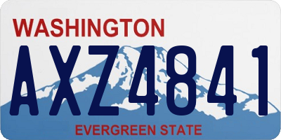 WA license plate AXZ4841