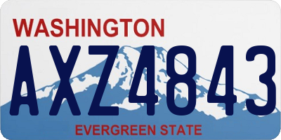 WA license plate AXZ4843