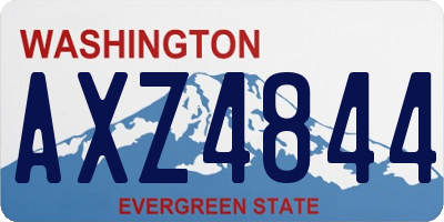 WA license plate AXZ4844