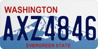 WA license plate AXZ4846
