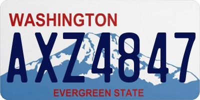 WA license plate AXZ4847