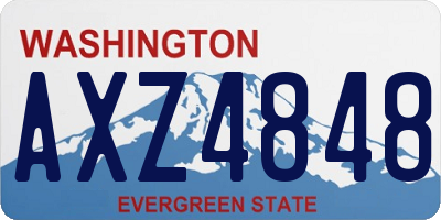 WA license plate AXZ4848