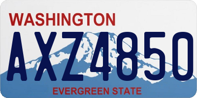 WA license plate AXZ4850