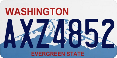 WA license plate AXZ4852
