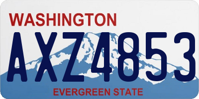 WA license plate AXZ4853