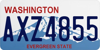 WA license plate AXZ4855