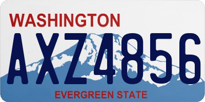WA license plate AXZ4856