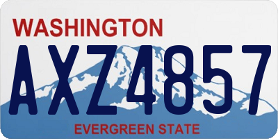 WA license plate AXZ4857