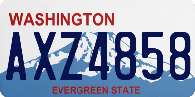 WA license plate AXZ4858