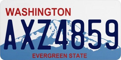 WA license plate AXZ4859