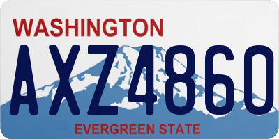 WA license plate AXZ4860