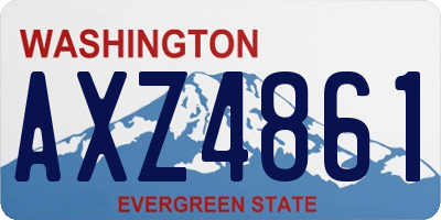WA license plate AXZ4861