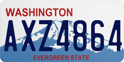 WA license plate AXZ4864