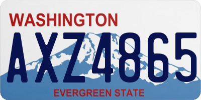 WA license plate AXZ4865