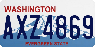 WA license plate AXZ4869