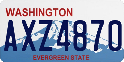 WA license plate AXZ4870