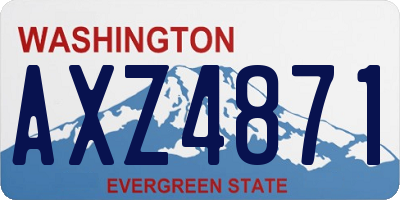 WA license plate AXZ4871