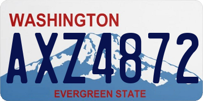WA license plate AXZ4872