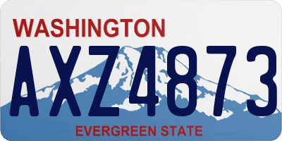 WA license plate AXZ4873