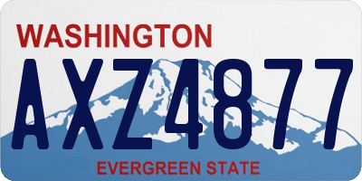 WA license plate AXZ4877