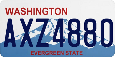 WA license plate AXZ4880