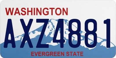 WA license plate AXZ4881