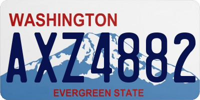 WA license plate AXZ4882