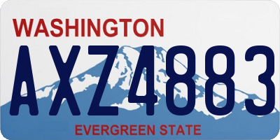 WA license plate AXZ4883