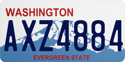 WA license plate AXZ4884