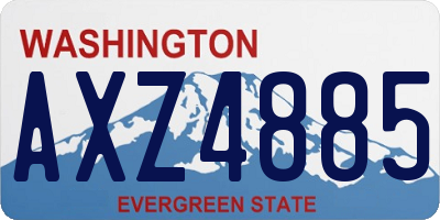 WA license plate AXZ4885