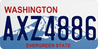 WA license plate AXZ4886