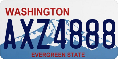 WA license plate AXZ4888