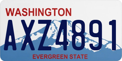 WA license plate AXZ4891