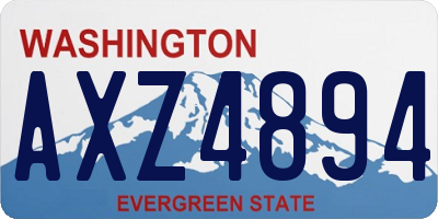 WA license plate AXZ4894
