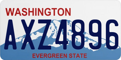 WA license plate AXZ4896