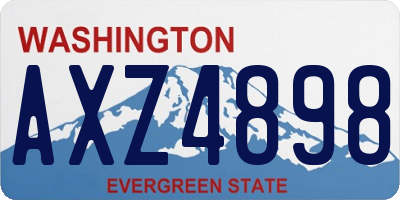 WA license plate AXZ4898