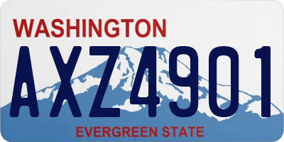 WA license plate AXZ4901