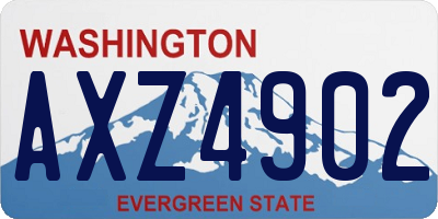 WA license plate AXZ4902