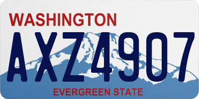 WA license plate AXZ4907