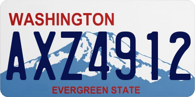 WA license plate AXZ4912