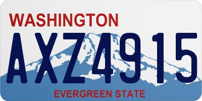 WA license plate AXZ4915