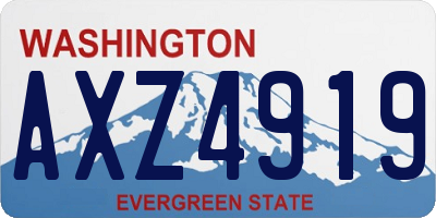 WA license plate AXZ4919