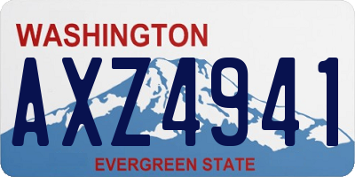 WA license plate AXZ4941