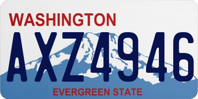 WA license plate AXZ4946