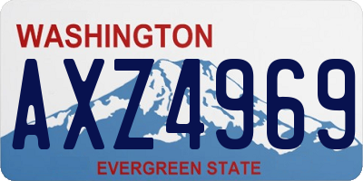 WA license plate AXZ4969